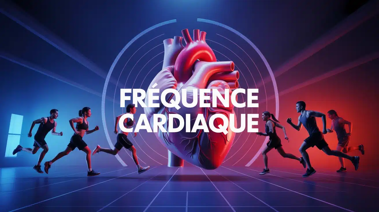 Illustration cœur stylisé fréquence cardiaque performance