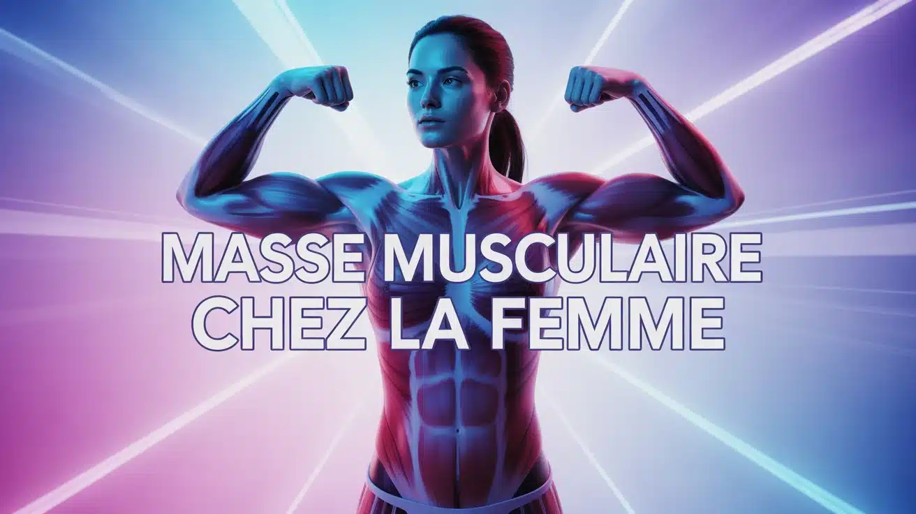 Silhouette femme masse musculaire dynamique bleu violet