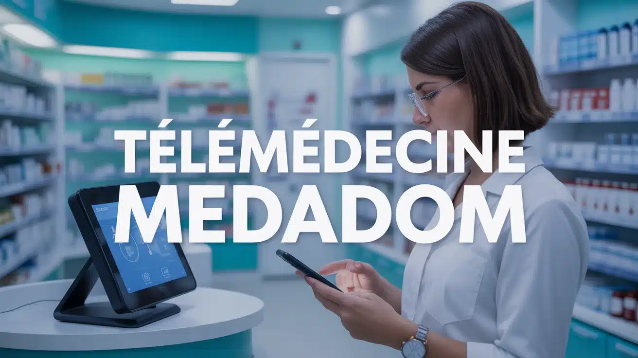 borne connectée télémédecine Medadom en pharmacie