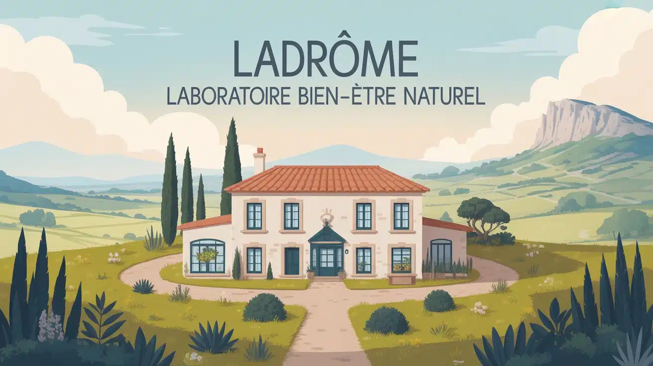 Illustration Ladrôme Laboratoire bien être naturel avec plantes aromatiques