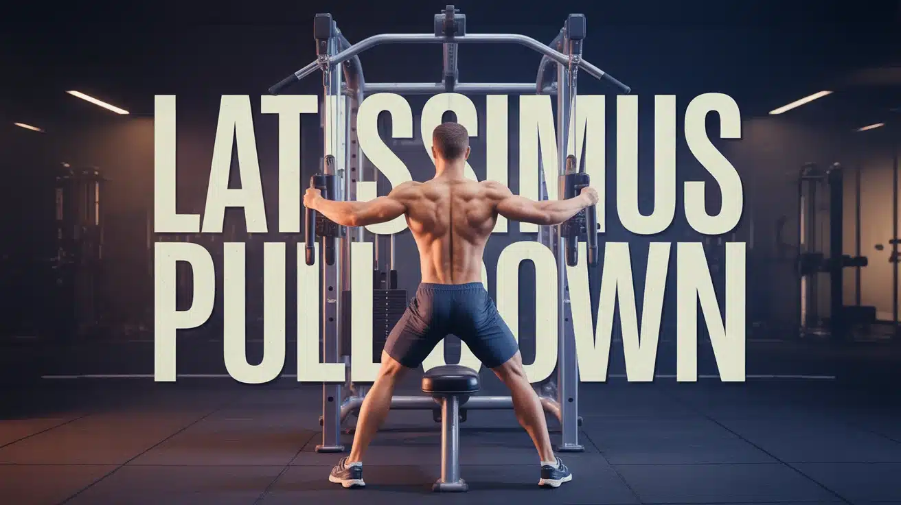 athlète en latissimus pull down machine musculation