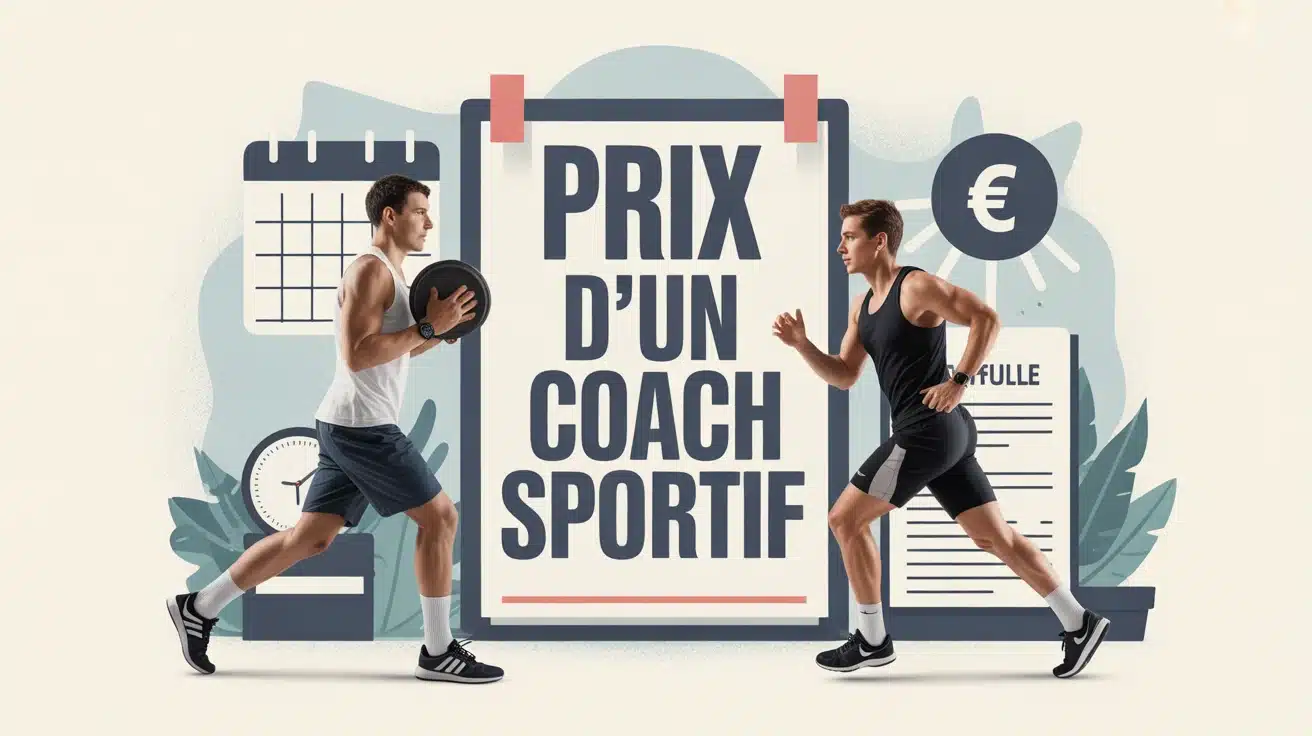 illustration prix d un coach sportif avec coach et client