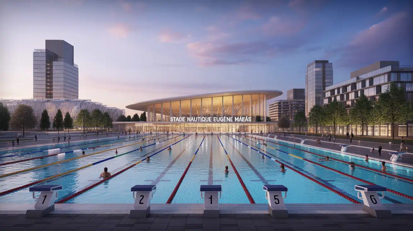 Illustration stade nautique Eugène Maës moderne extérieur