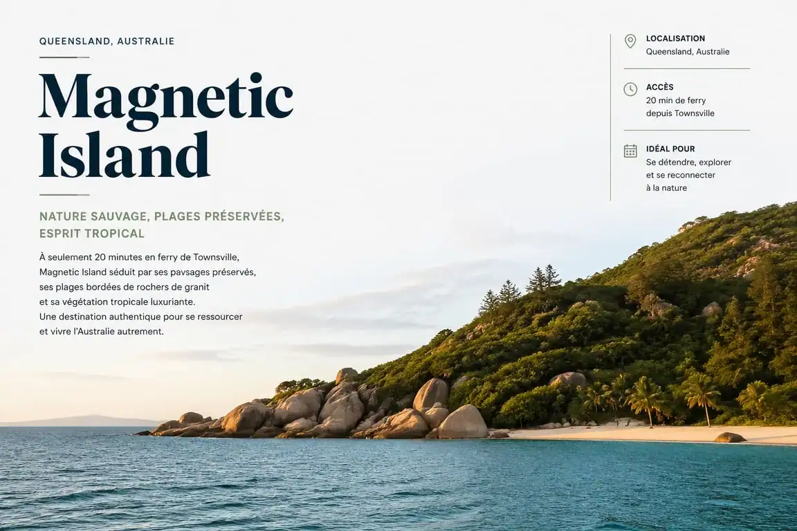 Paysage côtier de Magnetic Island, destination touristique incontournable à Sokking Townsville