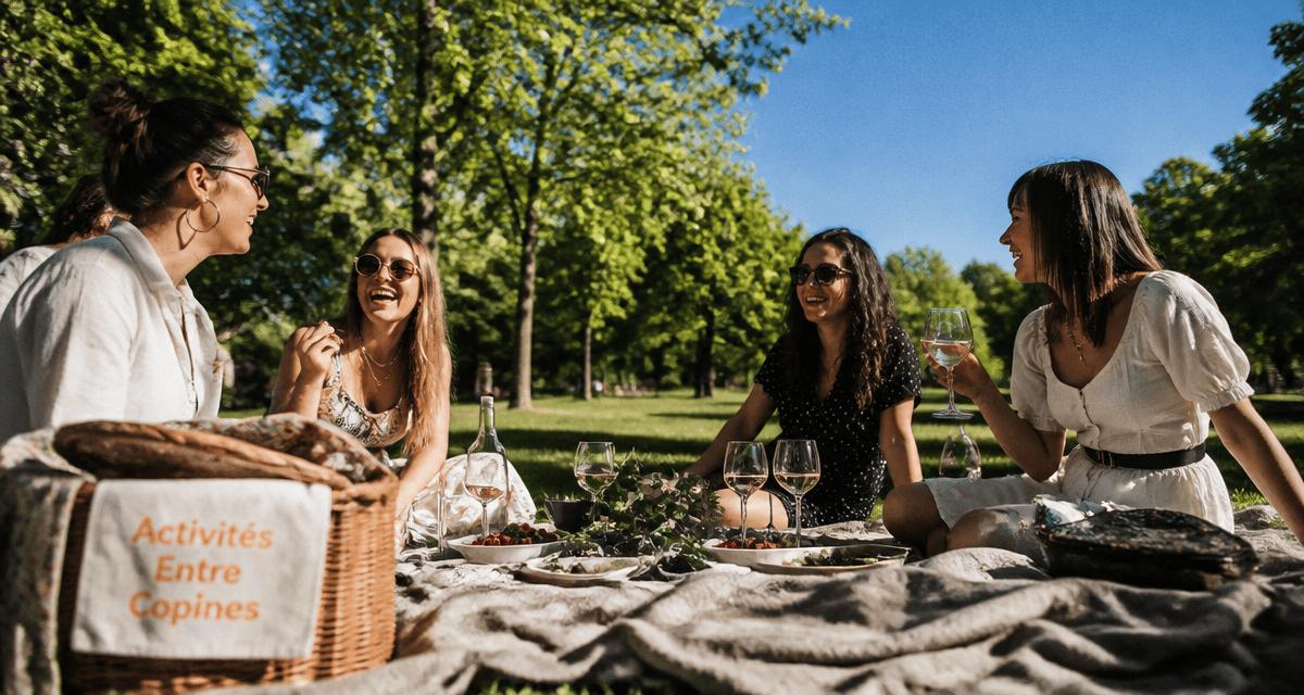 activité à faire entre copine dehors pique-nique sur l’herbe