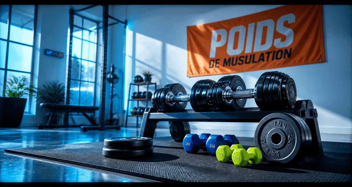 poid de muscu haltères et disques home gym