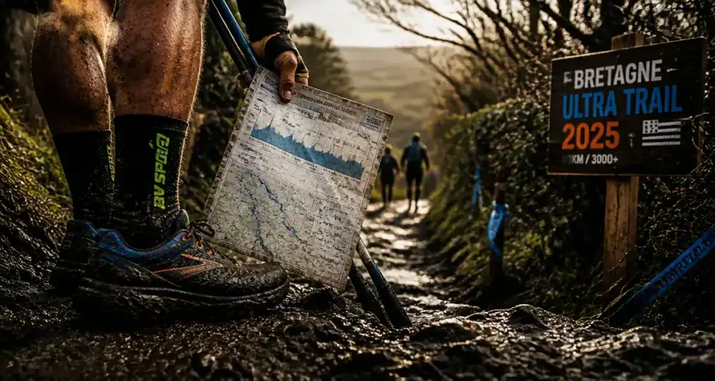 Bretagne ultra trail 2025 : trail 112 km terre et mer, boue et roadbook GPX