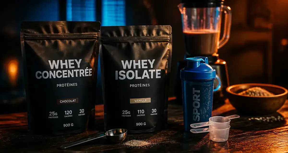 Difference whey et isolate : whey concentrée et isolate en poudre