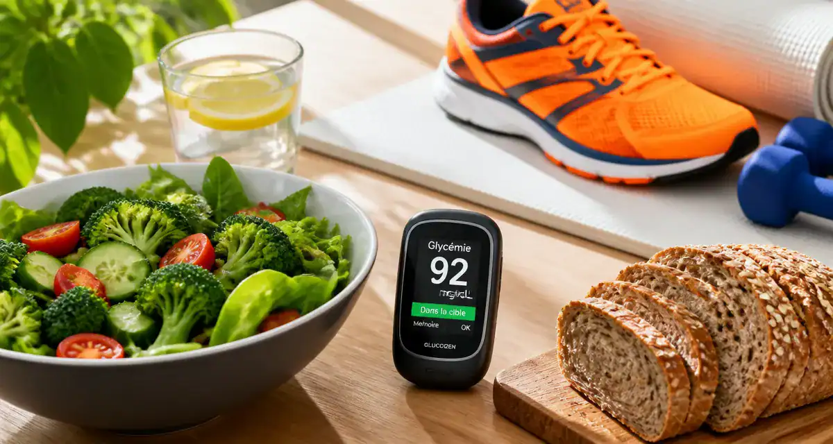 faire baisser la glycemie perte de poids salade pain sport