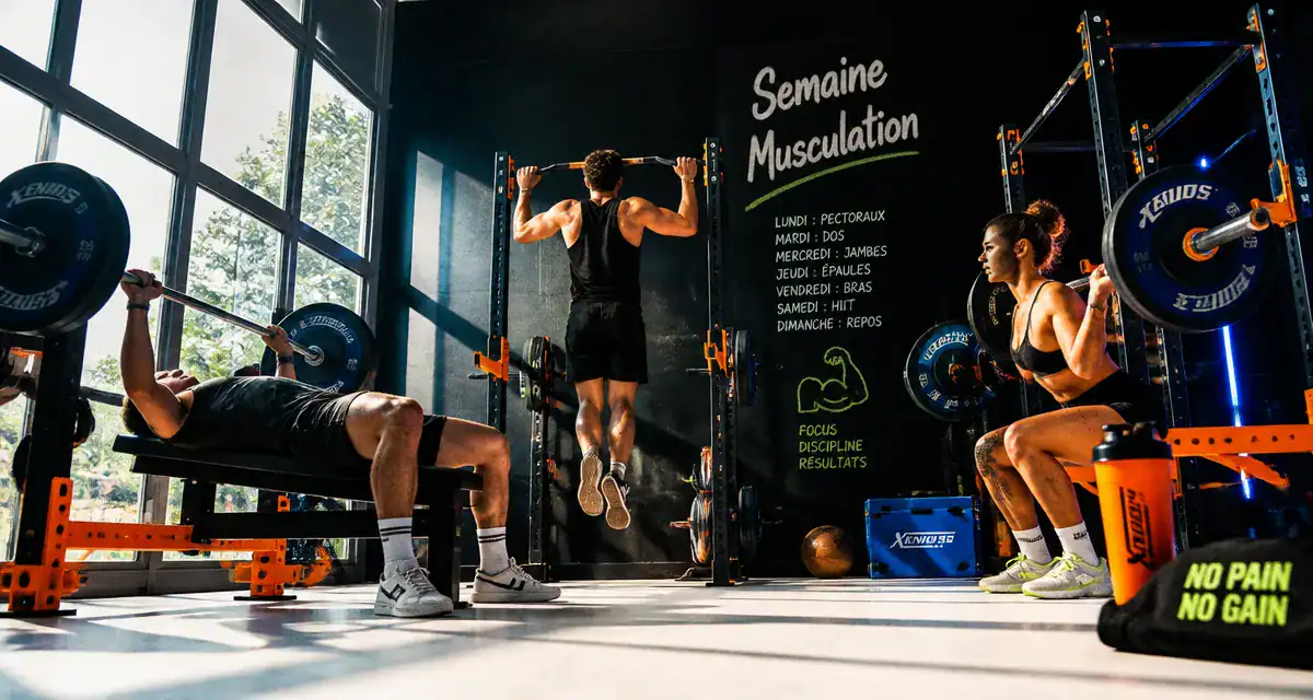programme musculation pour une semaine trois athlètes exercices