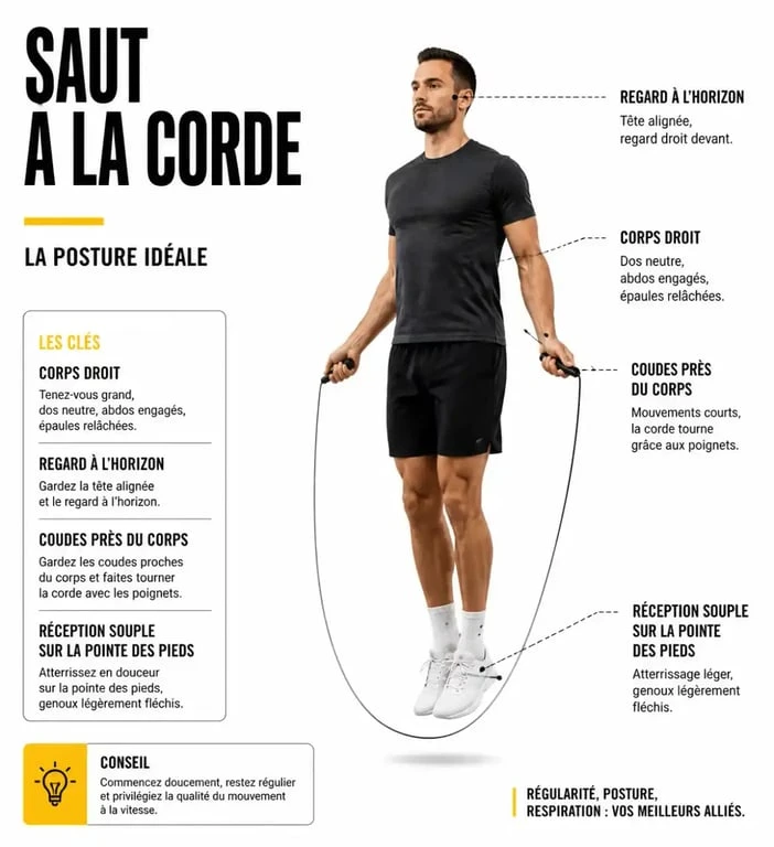Technique correcte pour le saut à la corde et perte de poids