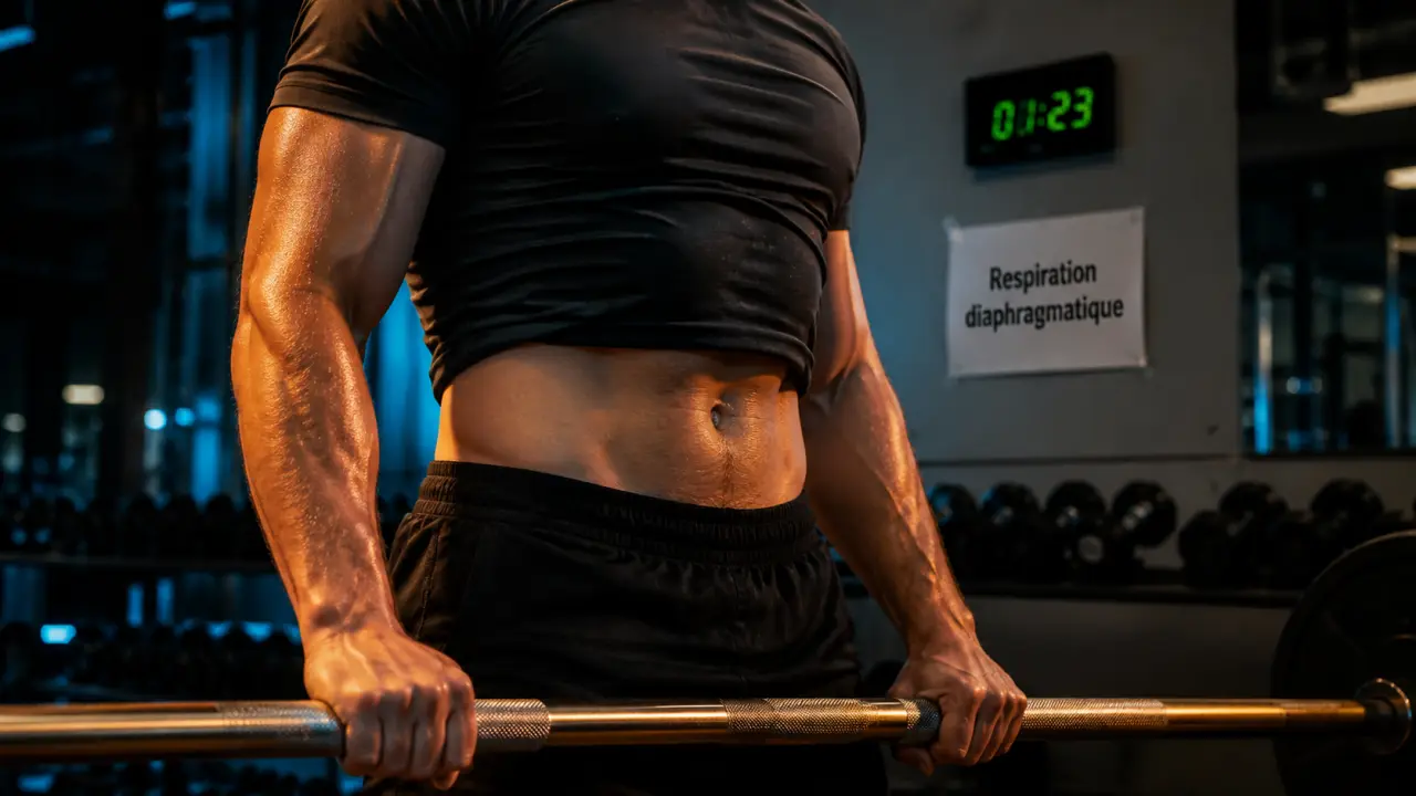 Respiration musculation : diaphragme pour protéger le dos en musculation