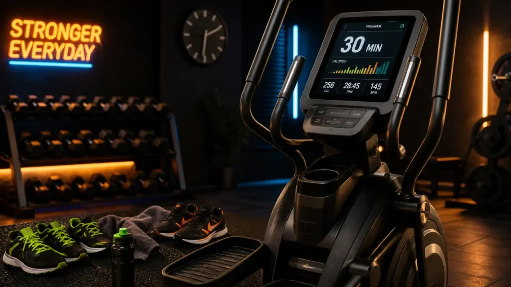 30 minutes de vélo elliptique par jour : 400 à 450 calories brûlées et une routine qui tient