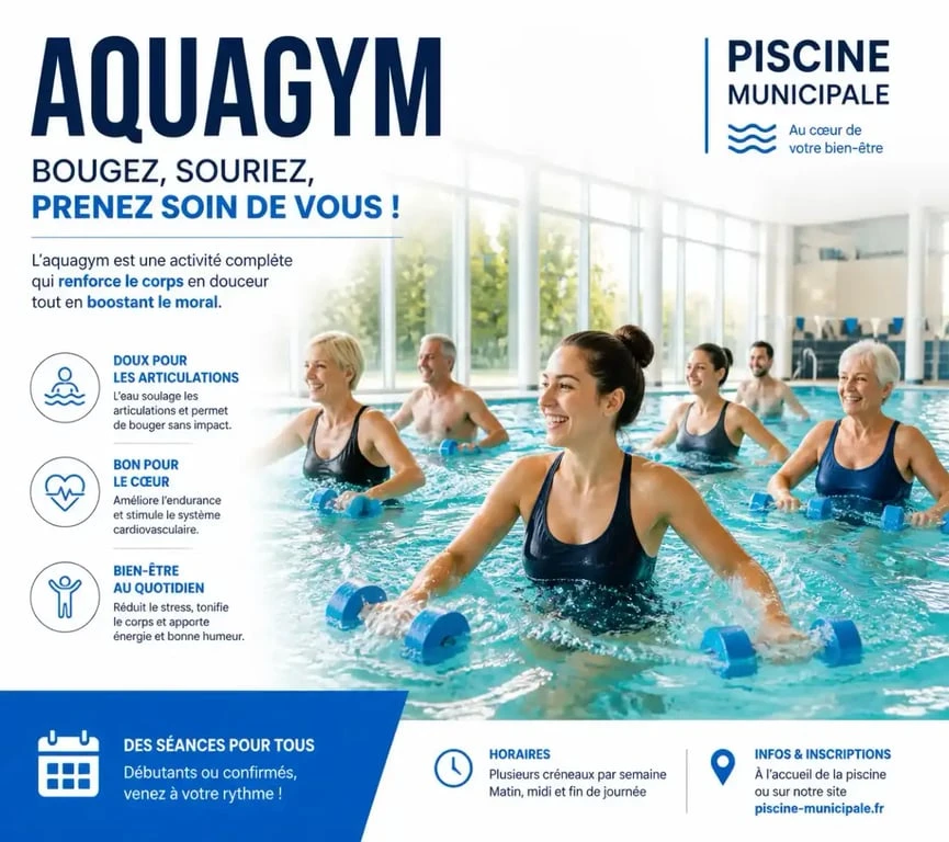 Cours d'aquagym pour seniors à Sanary-sur-Mer