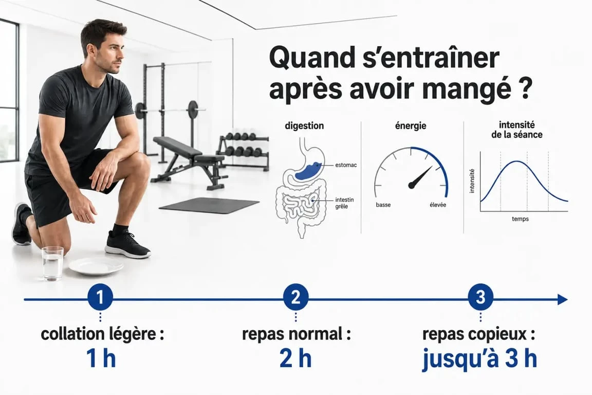 Muscu apres manger : délais recommandés avant l’entraînement selon le repas