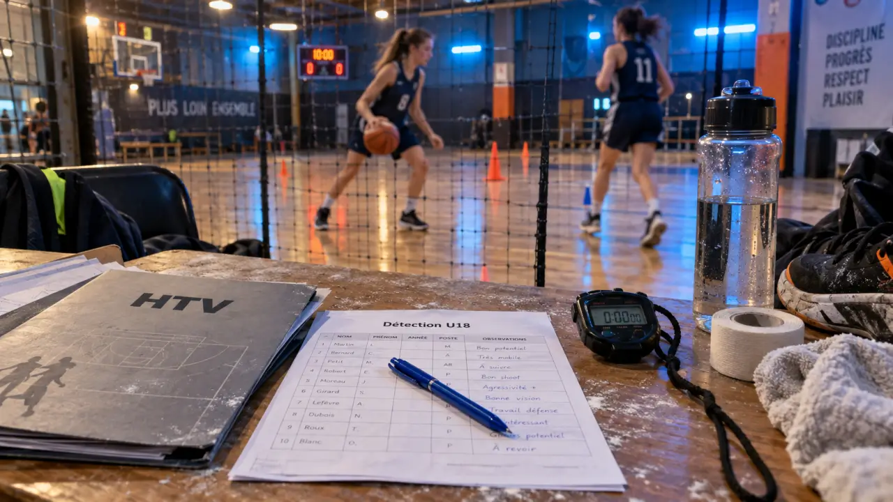 Hyères Toulon Basket centre formation : dossier détection U18 en salle de basket
