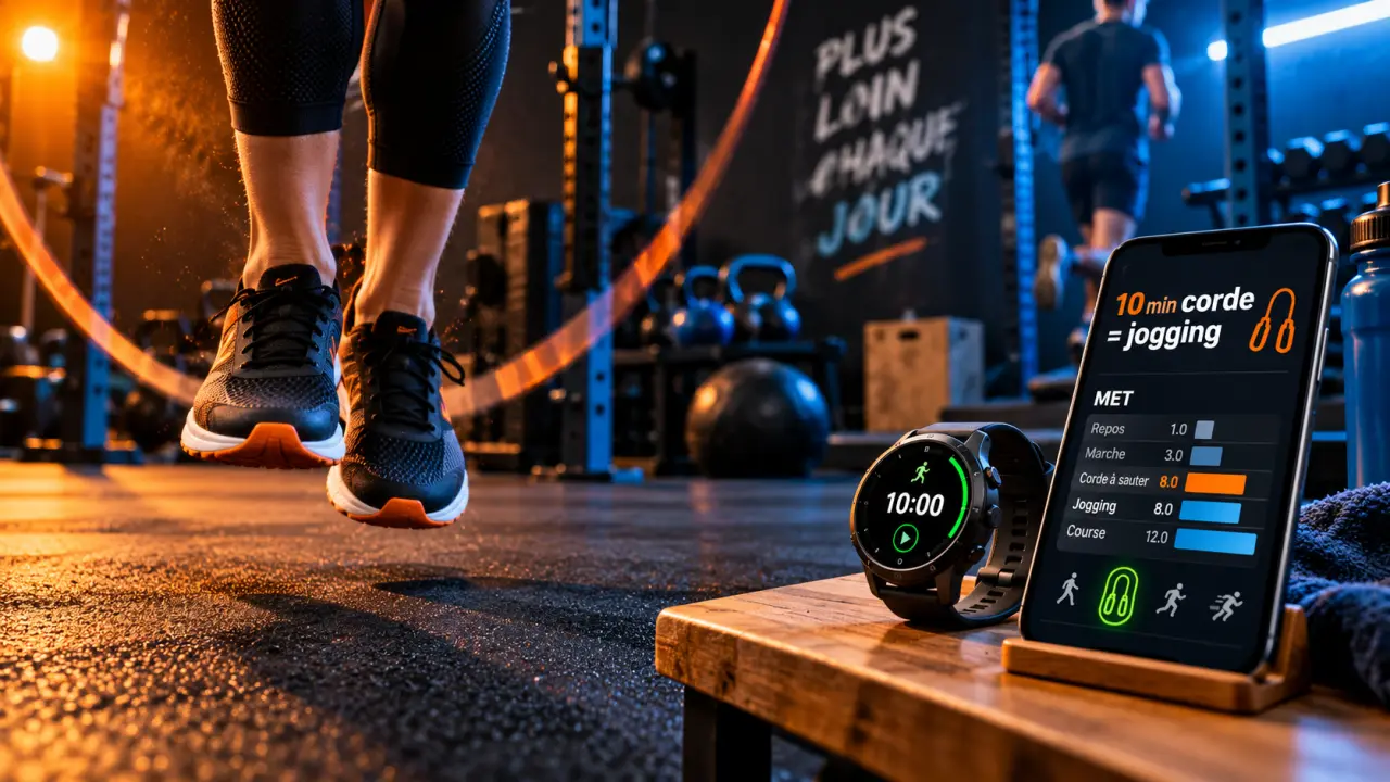 10 minutes de corde à sauter équivaut à du jogging
