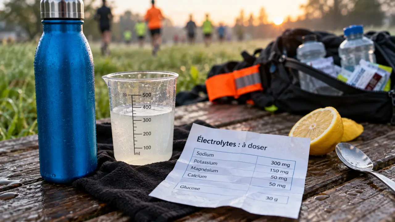 Boisson hydratation : électrolytes à doser, eau et sodium