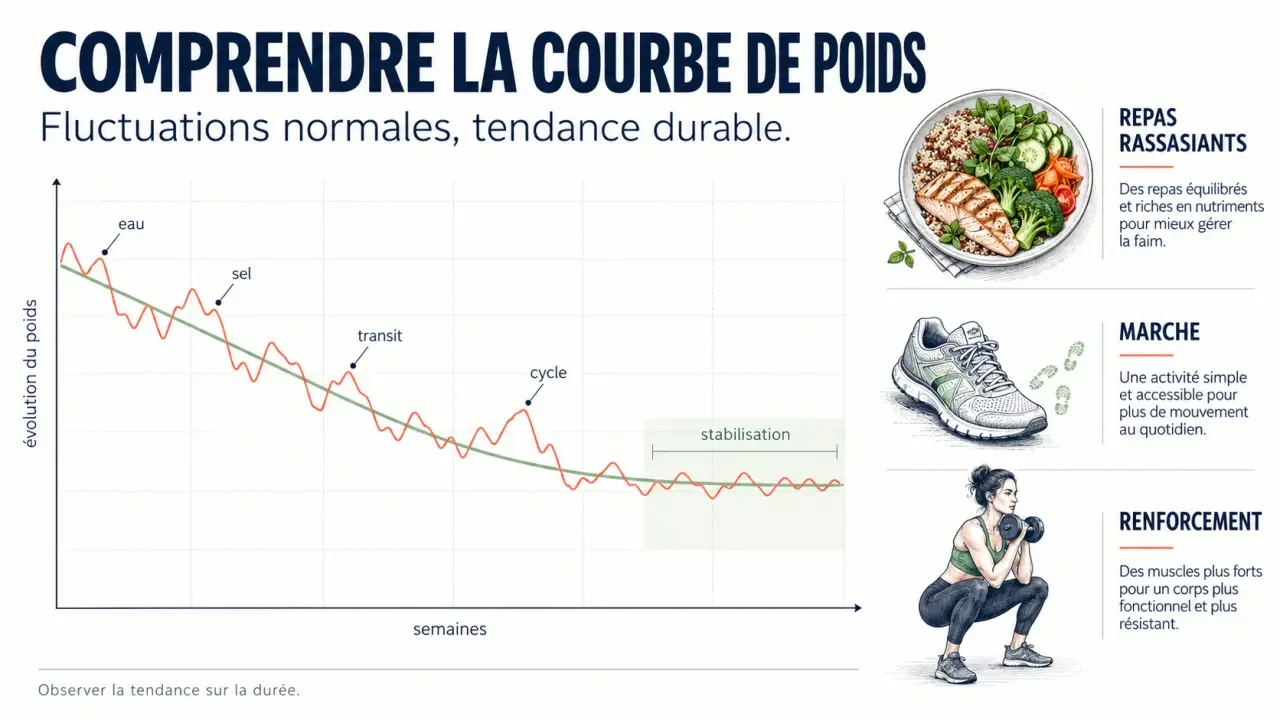 Perdre 5 kg progressivement : évolution du poids, activité physique et stabilisation