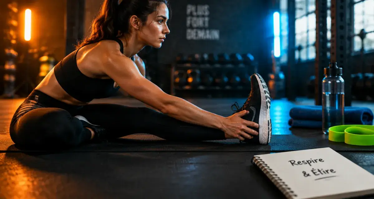 Etirement musculaire : étirement ischio-jambiers statique, 15 à 60 secondes